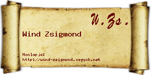 Wind Zsigmond névjegykártya