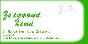 zsigmond wind business card